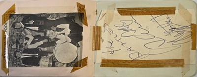 Lot 241 - THE BEATLES - AUTOGRAPH BOOK WITH RINGO STARR AND GEORGE HARRISON AUTOGRAPHS.