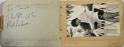 Lot 241 - THE BEATLES - AUTOGRAPH BOOK WITH RINGO STARR AND GEORGE HARRISON AUTOGRAPHS.