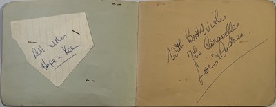 Lot 241 - THE BEATLES - AUTOGRAPH BOOK WITH RINGO STARR AND GEORGE HARRISON AUTOGRAPHS.