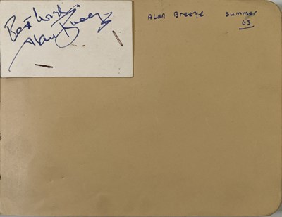 Lot 241 - THE BEATLES - AUTOGRAPH BOOK WITH RINGO STARR AND GEORGE HARRISON AUTOGRAPHS.