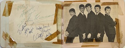 Lot 241 - THE BEATLES - AUTOGRAPH BOOK WITH RINGO STARR AND GEORGE HARRISON AUTOGRAPHS.