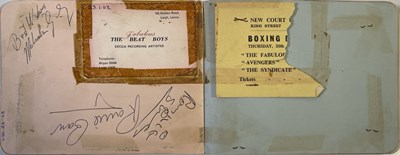 Lot 241 - THE BEATLES - AUTOGRAPH BOOK WITH RINGO STARR AND GEORGE HARRISON AUTOGRAPHS.