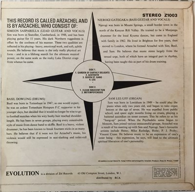 Lot 32 Arzachel Arzachel Lp 1970 Uk Pressing