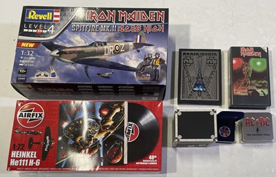 Lot 24 - METAL / HARD ROCK MEMORABILIA INC IRON MAIDEN REVELL / AC/DC UNCIRCULATED COIN SETS.