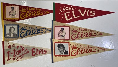 Lot 344 - ELVIS PRESLEY - COLLECTION OF ORIGINAL FELT PENNANTS.