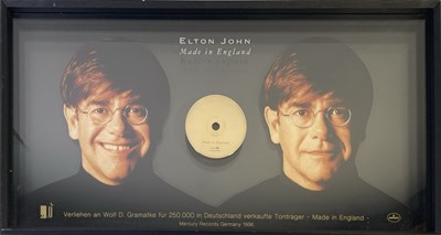 Lot 320 - ELTON JOHN - MADE IN ENGLAND AWARD.