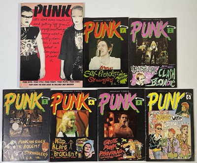 Lot 547 - PUNK INTEREST - ISSUES 1-6 OF 'PUNK' ZINE AND AN ORIGINAL 1978 PUNK PUBLICATION.