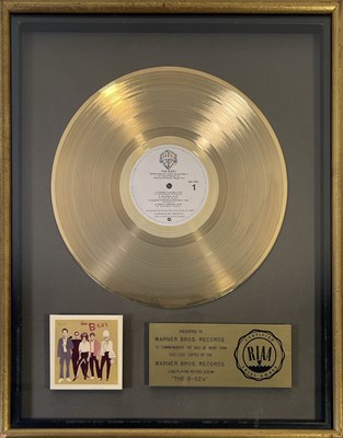 Lot 323 - THE B52S - GOLD DISC FOR THE SELF TITLED ALBUM.