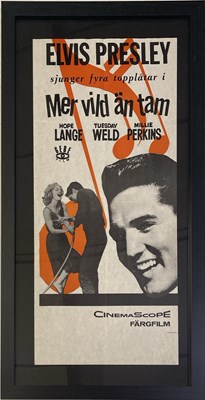 Lot 348 - ELVIS PRESLEY - ORIGINAL SWEDISH POSTER FOR 'WILD IN THE COUNTRY' (1961).