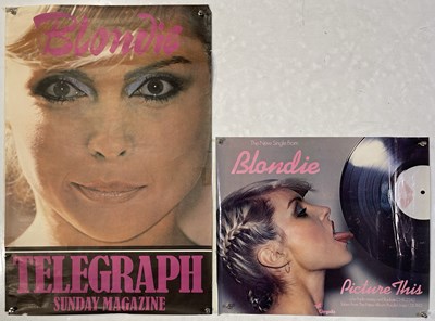 Lot 202 - BLONDIE - ORIGINAL 'PICTURE THIS' PROMO POSTER AND TELEGRAPH POSTER.