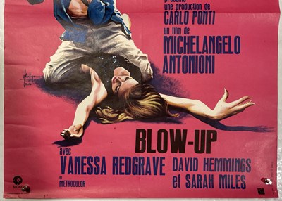 Lot 90 - ANTONIONI - BLOW UP (1967) - 1969 FRENCH CINEMA RELEASE POSTER.