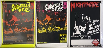 Lot 209 - PUNK INTEREST - ORIGINAL DERBY CONCERT POSTERS INC SUBURBAN STUDS.