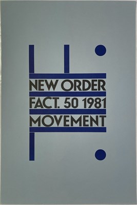 Lot 499 - NEW ORDER 1981 MOVEMENT ORIGINAL POSTER.