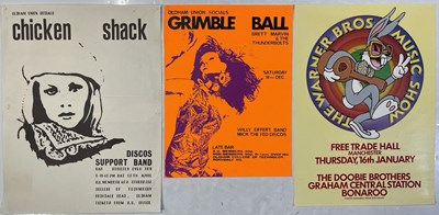 Lot 210 - 1970S CONCERT POSTERS INC DOOBIE BROTHERS AT MANCHESTER FREE TRADE HALL.