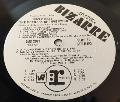 Lot 71 - FRANK ZAPPA/THE MOTHERS OF INVENTION - UNCLE MEAT LP (ORIGINAL US PROMO - BIZARE/REPRISE 2MS 2024)