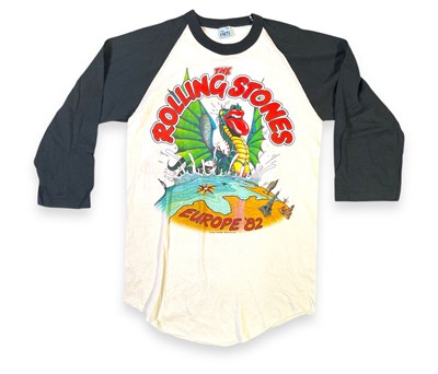 Lot 373 - THE ROLLING STONES - ORIGINAL 1982 EUROPEAN TOUR T-SHIRT.