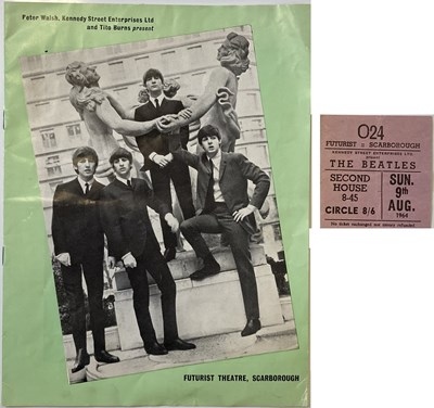 Lot 149A - THE BEATLES SCARBOROUGH PROGRAMME AND TICKETS.