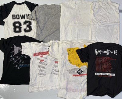 Lot 575 - DAVID BOWIE - GLASS SPIDER AND SERIOUS MOONLIGHT TOUR T-SHIRT COLLECTION.