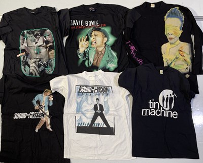 Lot 576 - DAVID BOWIE - SOUND + VISION / TIN MACHINE ETC T-SHIRTS.