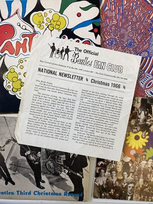 Lot 149 - BEATLES CHRISTMAS FAN CLUB FLEXI COLLECTION AND NEWSLETTERS.