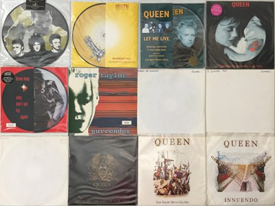 Lot 1135 - QUEEN AND RELATED - 7" COLLECTION (INC PIC DISCS)