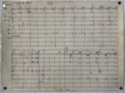 Lot 593 - MICHAEL NYMAN (1944-) ORIGINAL HANDWRITTEN ORCHESTRATION SHEET MUSIC FOR 'CHASING SHEEP..'