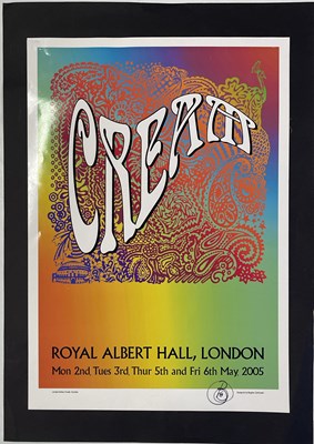 Lot 33 - CREAM - ROYAL ALBERT HALL MEMORABILIA AND LIMITED EDITION POSTER.