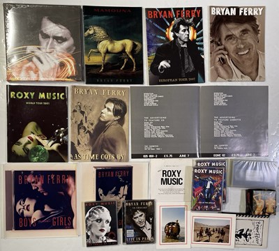 Lot 41 - BRYAN FERRY / ROXY MUSIC - MEMORABILIA INC SIGNED CARDS.