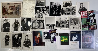 Lot 34 - BRYAN FERRY / ROXY MUSIC - PHOTO COLLECTION / DEBUT LP PRESS PACK.