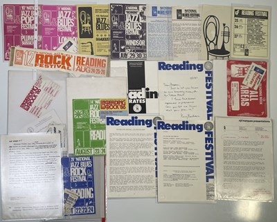 Lot 113 - READING ROCK FESTIVAL / NATIONAL JAZZ AND BLUES- ARCHIVE OF PROGRAMMES/HANDBILLS ETC.