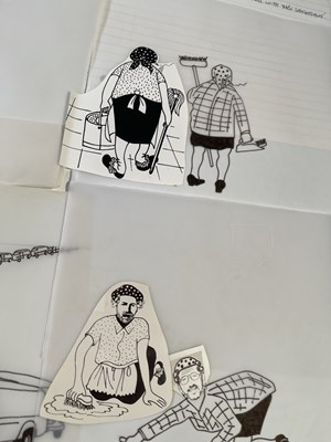 Lot 400 - ERIC CLAPTON INTEREST - ORIGINAL DESIGNS AND HAND DRAWN ART FOR ROGER FORRESTER CHRISTMAS CARDS.
