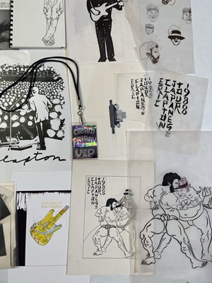Lot 412 - ERIC CLAPTON - DESIGN PROOFS AND MATERIALS FOR PROGRAMMES/TICKETS ETC.