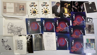 Lot 413 - ERIC CLAPTON - PROGRAMME COLLECTION AND DESIGN MATERIALS.