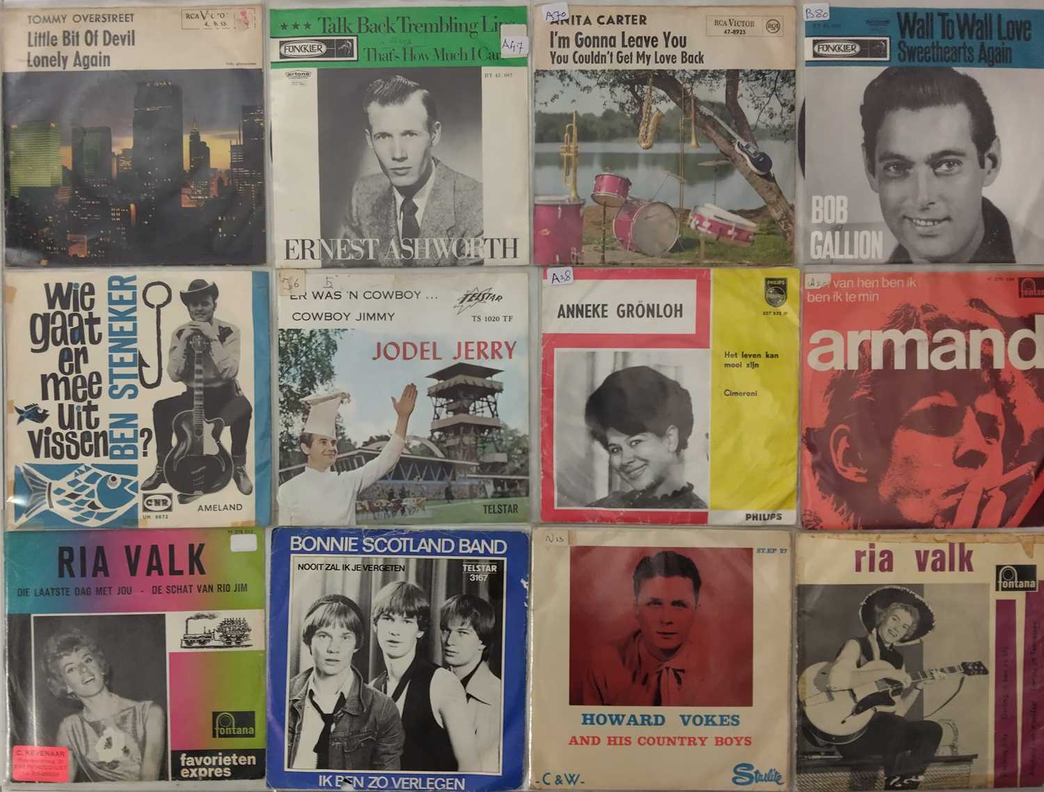 Lot 1054 - COUNTRY, WESTERN, POP AND EASY LISTENING OVERSEAS 7" COLLECTION