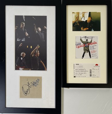 Lot 58 - THE WHO - PETE TOWNSHEND / ROGER DALTREY SIGNED FRAMED DISPLAYS.