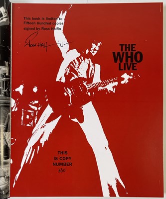 Lot 60 - THE WHO - ROSS HALFIN - THE WHO LIVE - SIGNED BOOK.