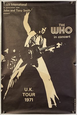 Lot 63 - THE WHO - ORIGINAL 1971 UK TOUR POSTER.