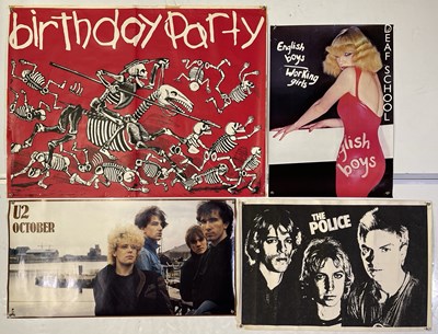 Lot 229 - COLLECTABLE 1980S POSTERS INC U2 / BIRTHDAY PARTY / DEAF SCHOOL.