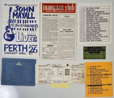 Lot 422 - JOHN MAYALL - SIGNED MEMORABILIA INC ORIGINAL MARQUEE HANDBILL.