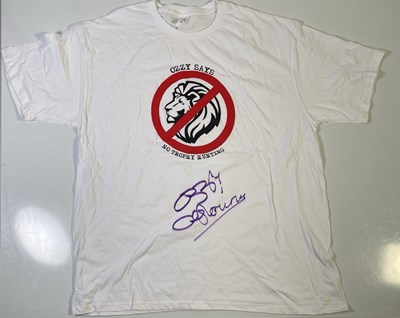 Lot 295 - BLACK SABBATH INTEREST -- OZZY OSBOURNE SIGNED CHARITY T-SHIRT.