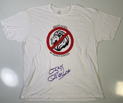 Lot 299 - BLACK SABBATH INTEREST -- OZZY OSBOURNE SIGNED CHARITY T-SHIRT.