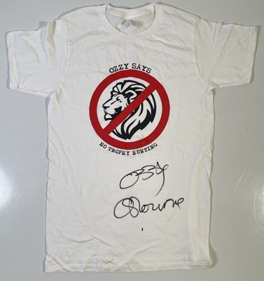 Lot 301 - BLACK SABBATH INTEREST -- OZZY OSBOURNE SIGNED CHARITY T-SHIRT.