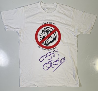 Lot 304 - BLACK SABBATH INTEREST -- OZZY OSBOURNE SIGNED CHARITY T-SHIRT.