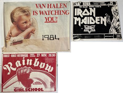 Lot 235 - HEAVY METAL POSTER COLLECTION INC VAN HALEN/IRON MAIDEN.