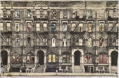 Lot 360 - LED ZEPPELIN - ORIGINAL SWAN SONG PROMOTIONAL POSTER FOR 'PHYSICAL GRAFFITI'.