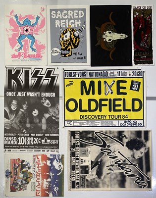 Lot 243 - POSTER COLLECTION INC MIKE OLDFIELD / SANTANA AND MORE.