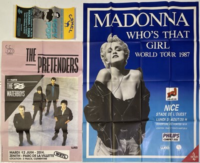 Lot 251 - PUNK / ROCK / POP CONCERT / TOUR POSTERS INC IGGY POP / MADONNA.