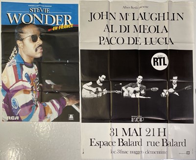 Lot 253 - FRENCH CONCERT POSTER COLLECTION INC STEVIE WONDER.