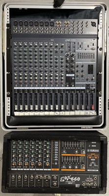 Lot 8 - YAMAHA AUDIO EQUIPMENT - DESK AND MIXER.