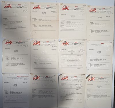 Lot 74 - BBC TRANSCRIPTION DISC CUE SHEETS 'POP PROFILE' INC SOLO BEATLES.